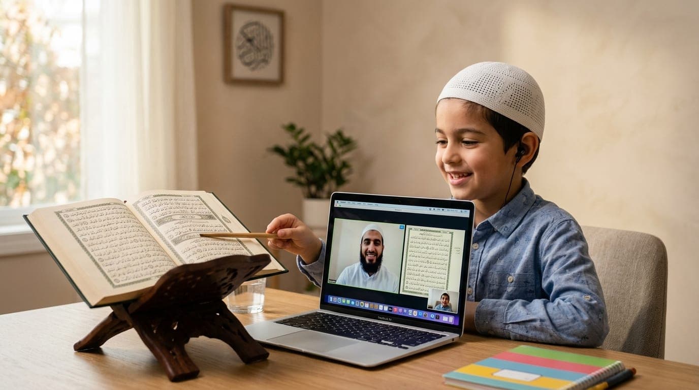 Quran teacher UK online lesson with child